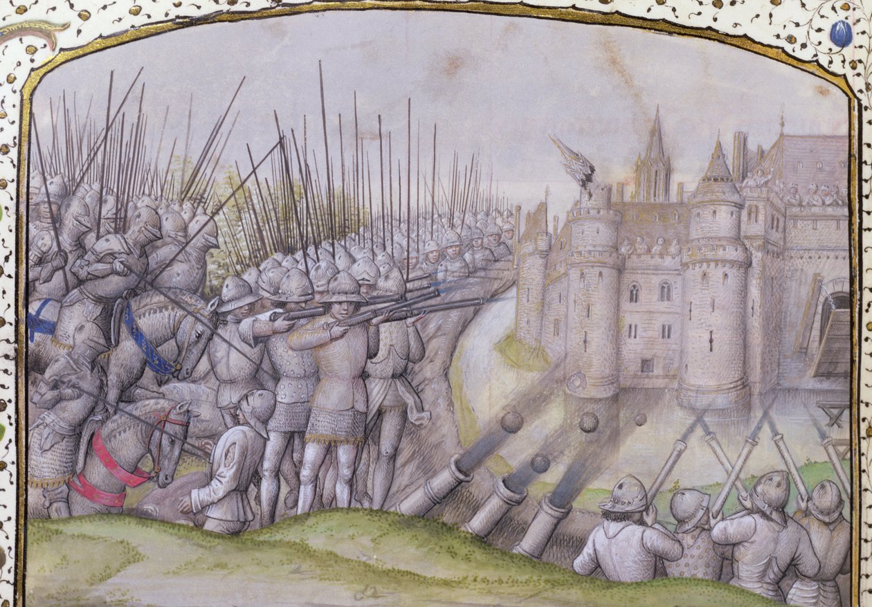 paní 659 f.271 r. Bitva u Avray v roce 1364, 1477 od Master of Mary of Burgundy