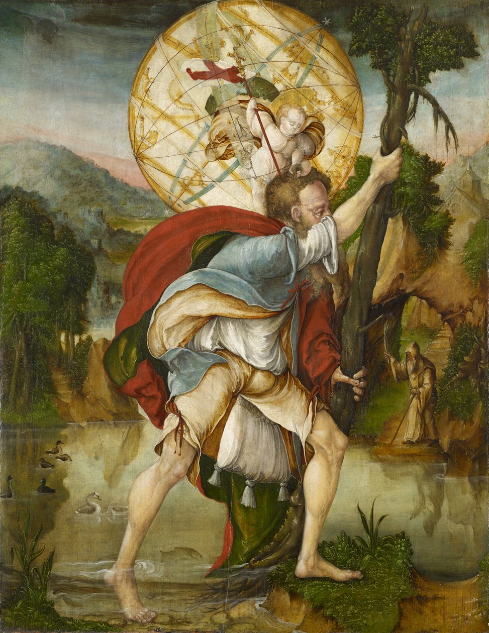 St. Christopher (tempera na panelu) od Master of Messkirch