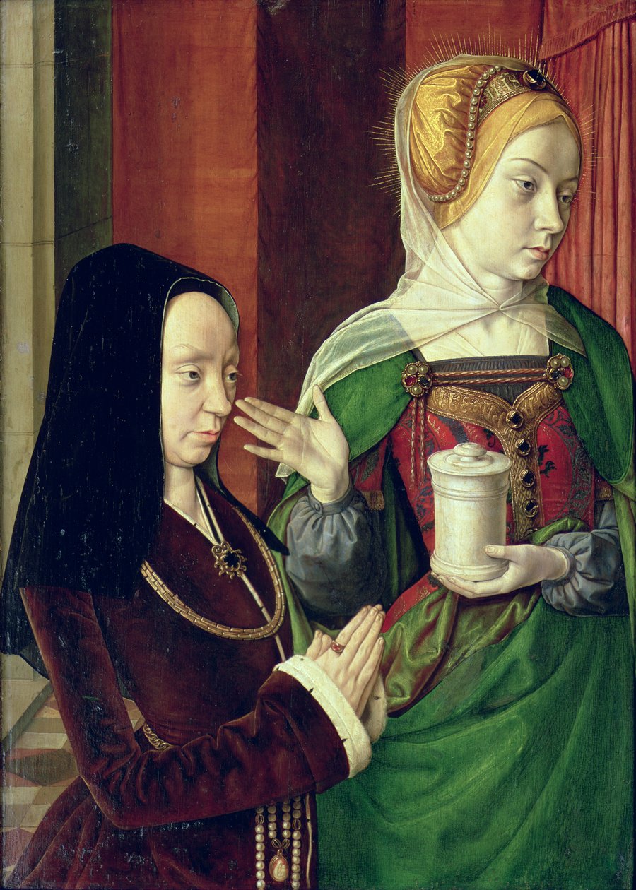Madeleine Bourgogne v podání svaté Máří Magdaleny od Master of Moulins