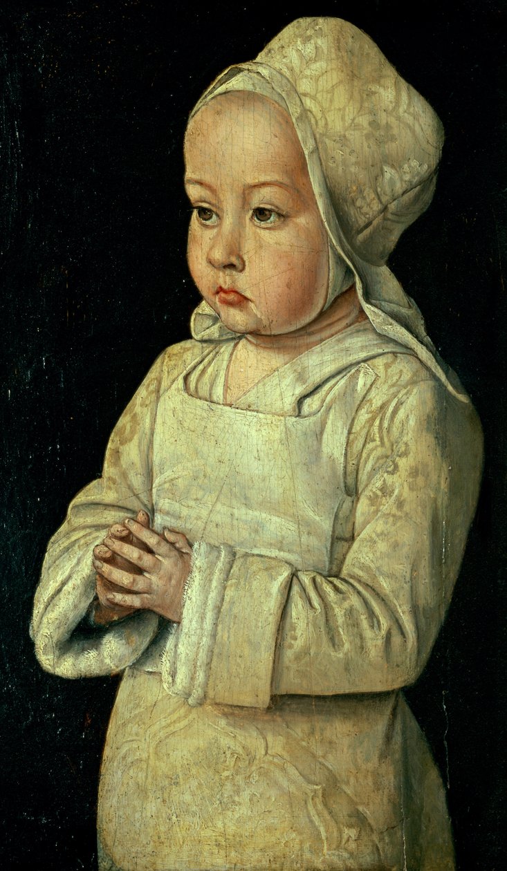 Portrét Zuzany Bourbonské (1491-1521), dcery Petra II. a Anny Francouzské, vévodkyně a vévody Bourbonského, 1492-93 od Master of Moulins