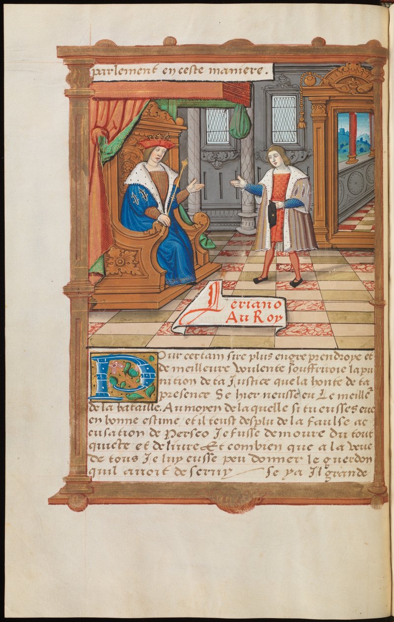 Lerian před králem od Master of Paris