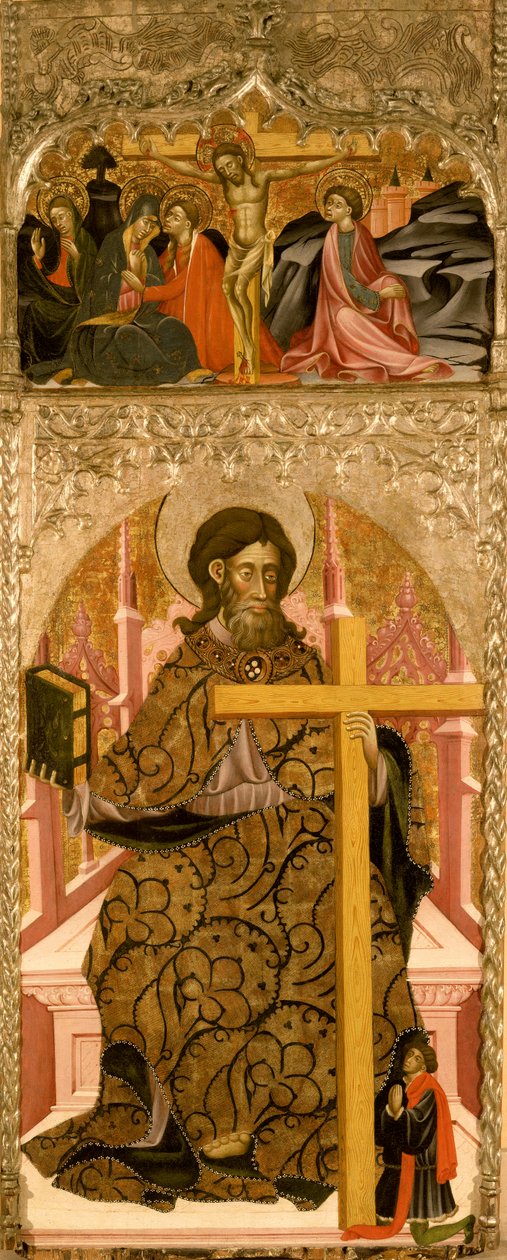 Svatý Filip a dárce přemožený Ukřižováním (olej a tempera na panelu) od Master of Retascón