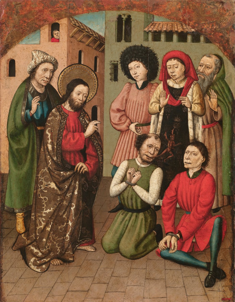 Svatý Bartoloměj vymítá od Master of Saint Bartholomew