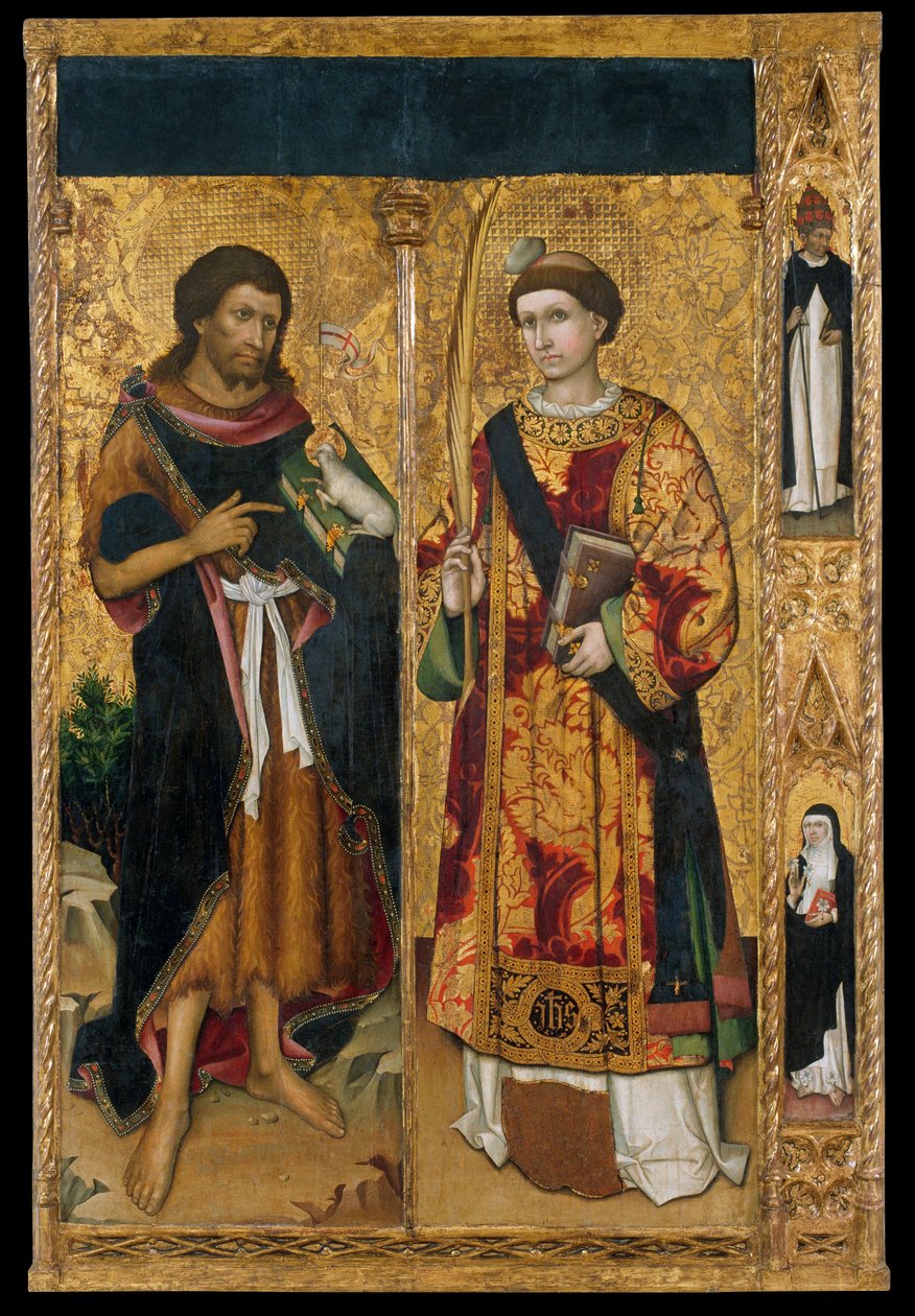 Svatý Jan Křtitel a Svatý Štěpán od Master of Saint John and Saint Stephen