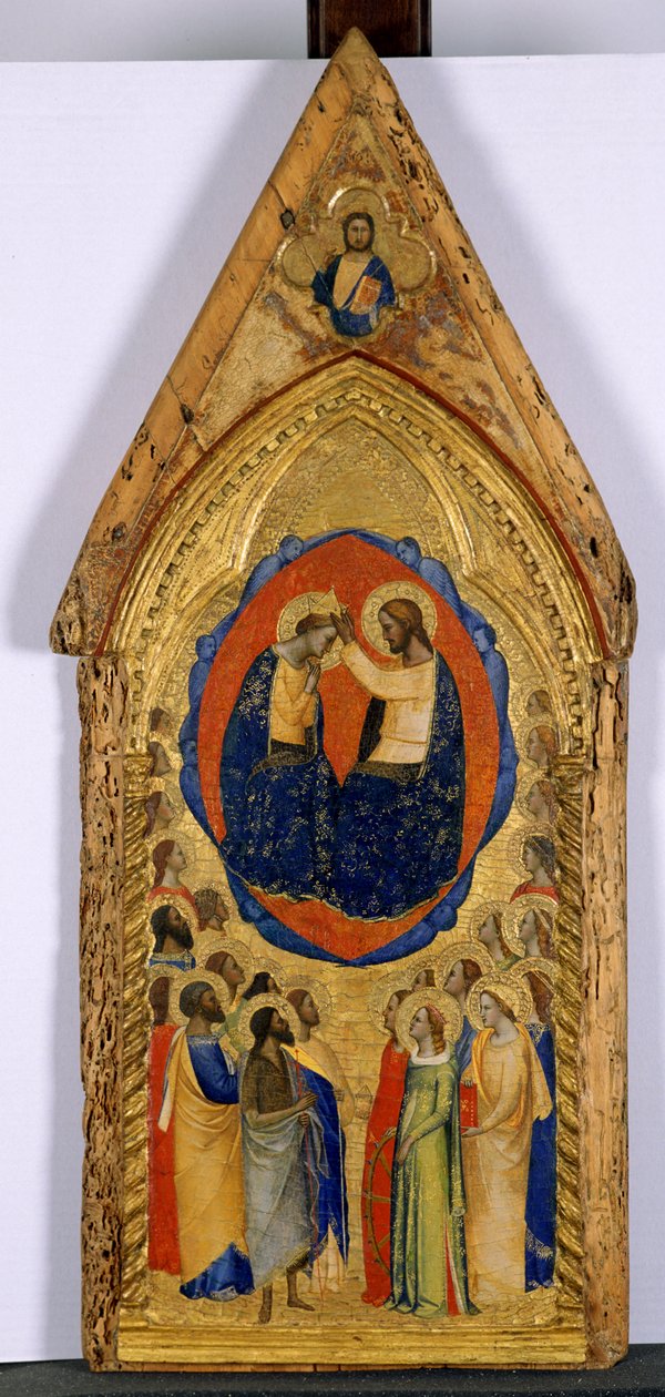 Korunovace Panny Marie, kolem 1375-80 (tempera na topolovém dřevě) od Master of San Lucchese Master of San Lucchese