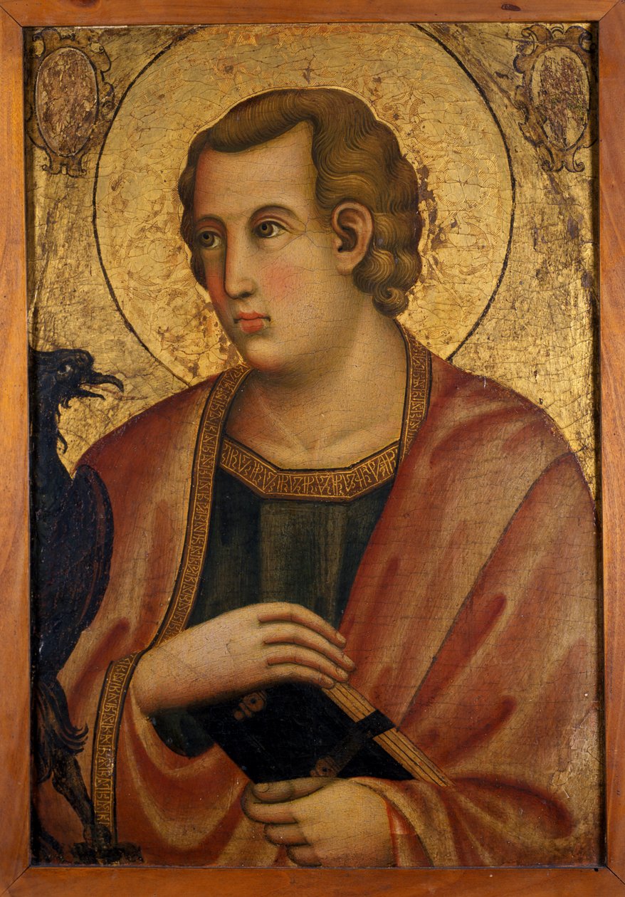 Jan Evangelista (tempera na dřevě) od Master of San Torpe