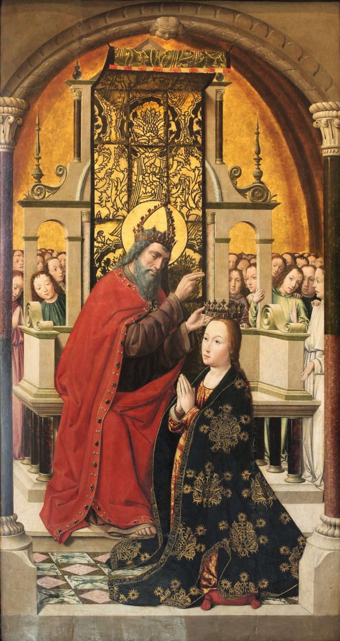 Korunovace Panny Marie od Master of Santa Clara de Palencia