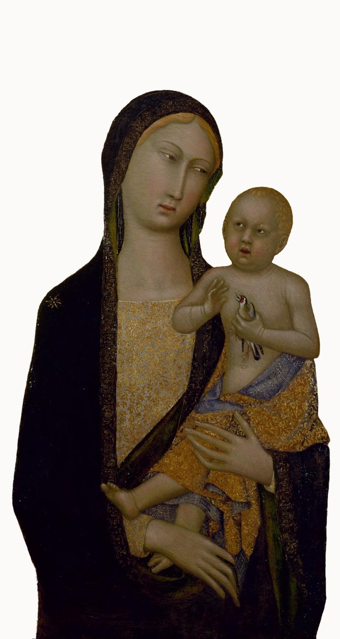 Panna s dítětem od Master of Sienese Straus the Madonna
