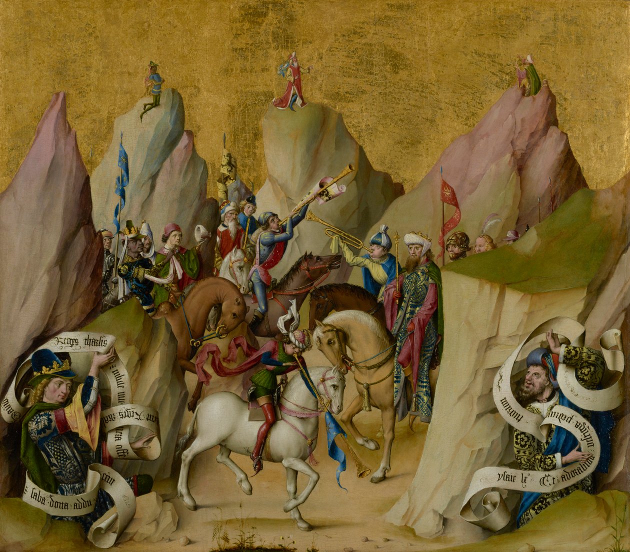 Setkání tří králů s Davidem a Izajášem, kolem roku 1475 od Master of St. Bartholemew