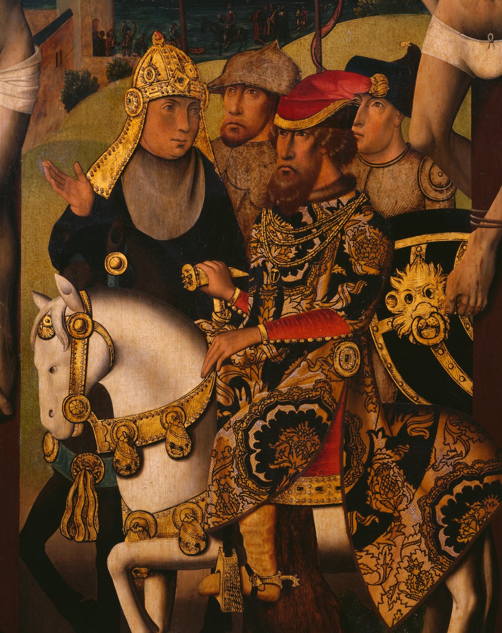 Pašijový triptych, Ukřižování, střední panel, detail (viz také 345855) od Master of St. Godelieve Legend
