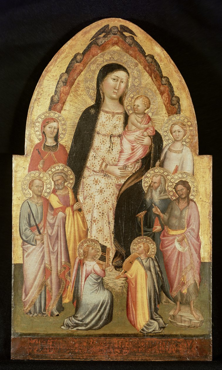 Madonna a dítě na trůnu od Master of St. Verdiana