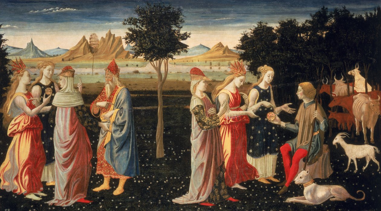 The Judgment of Paris, c.1480 (tempera na plátně) od Master of the Argonaut Panels Master of the Argonaut Panels