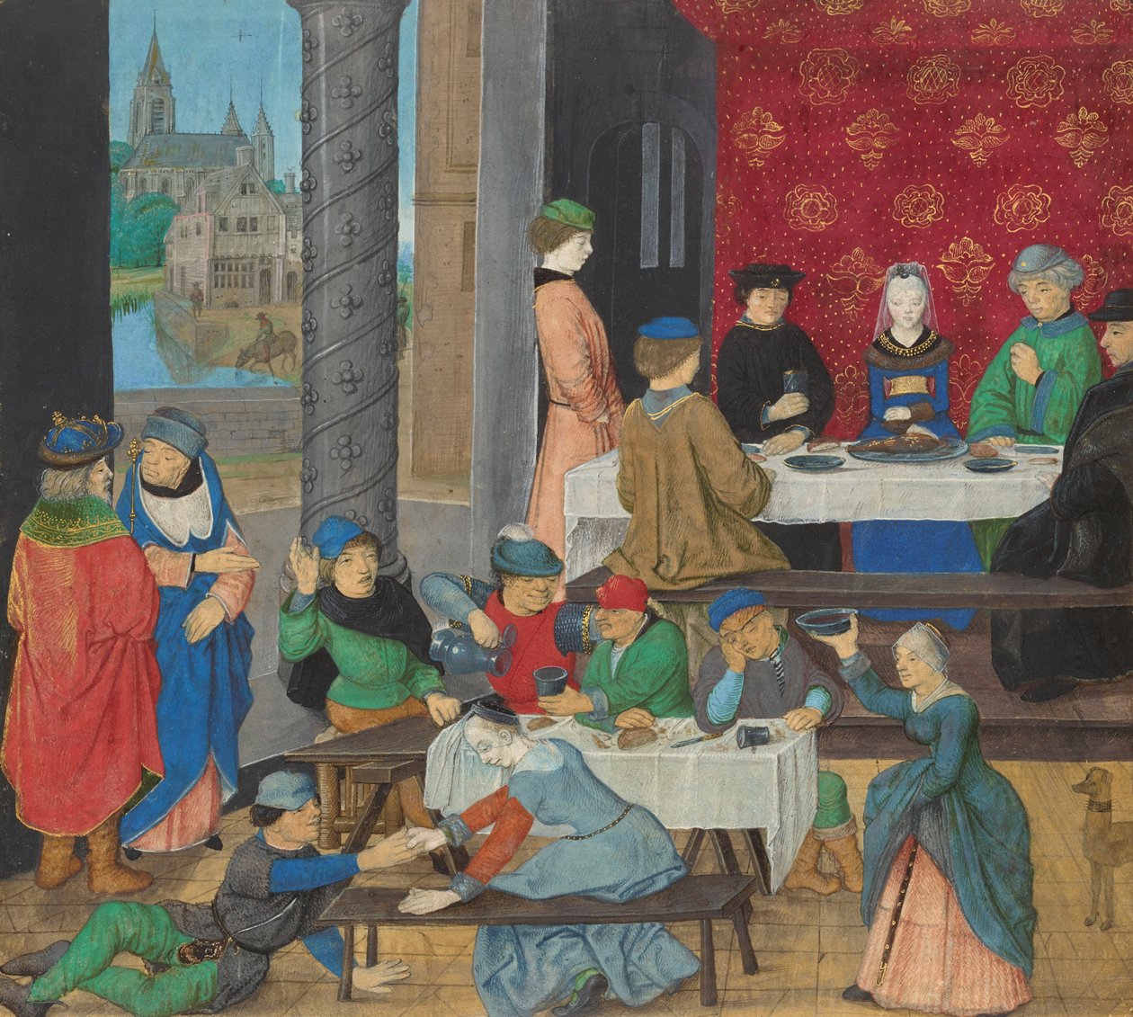 Mírní a nestřídmí, c.1475-80 od Master of the Dresden Prayer Book