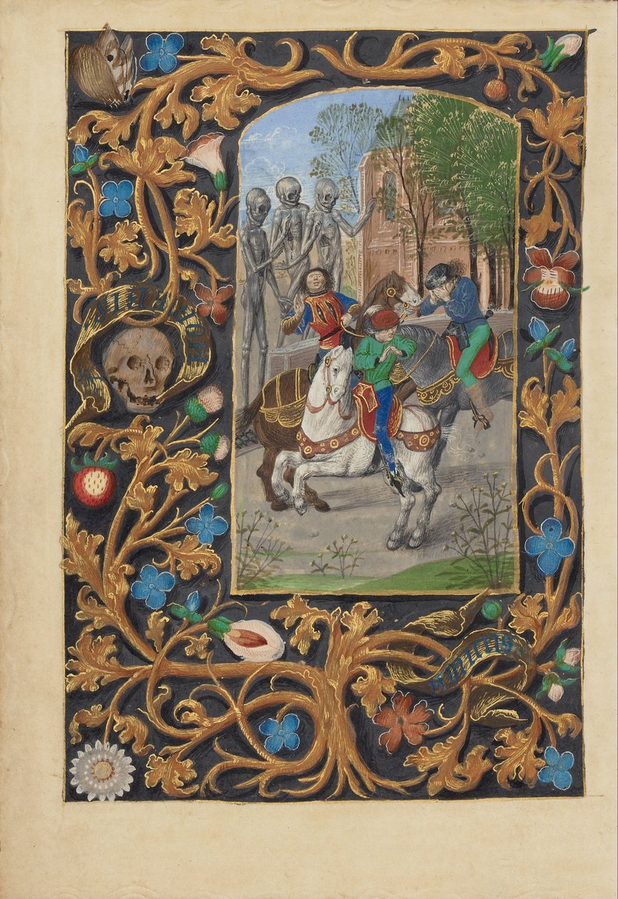 Tři živí a tři mrtví od Master of the Dresden Prayer Book