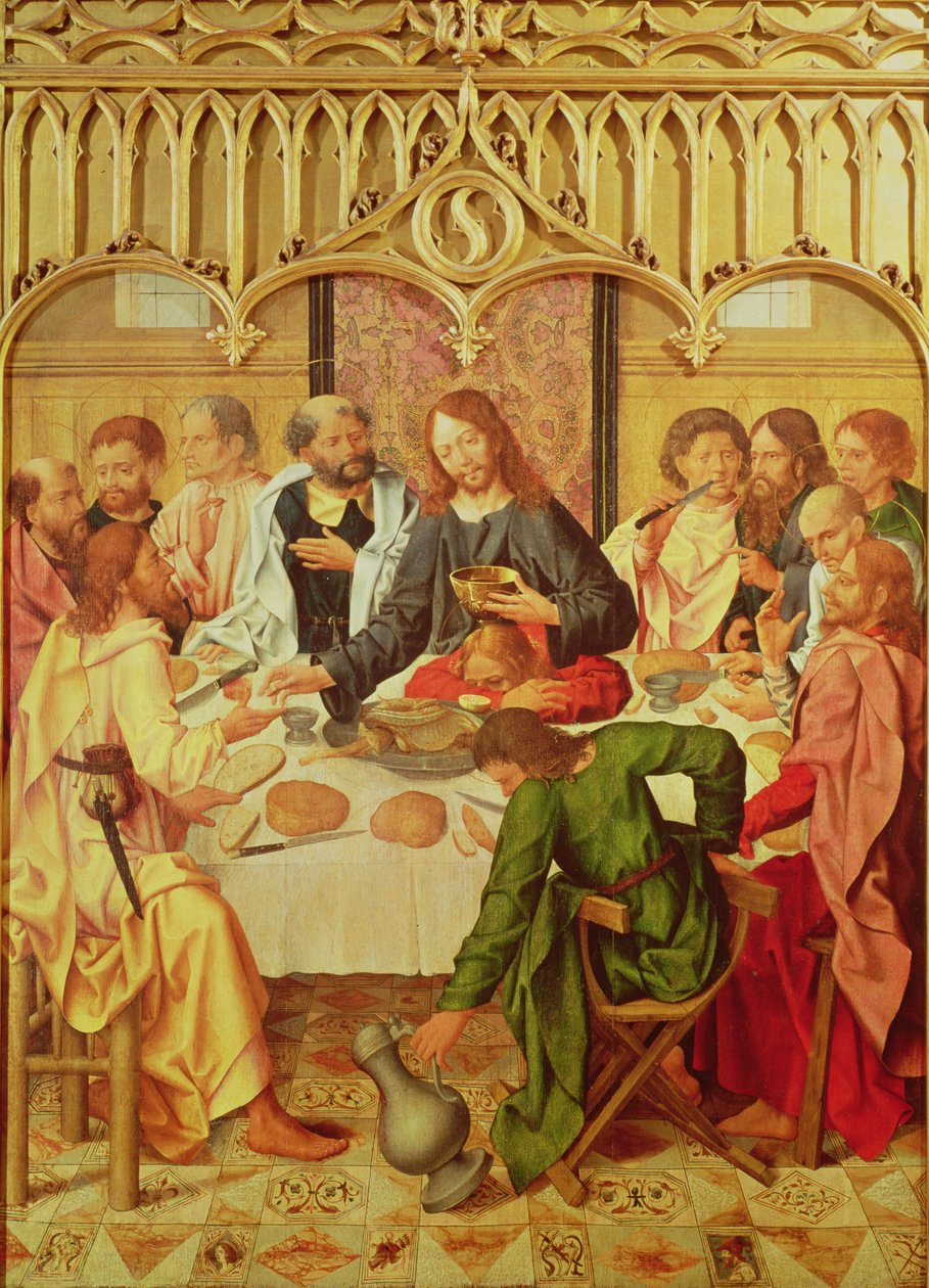 Poslední večeře od Master of the Evora Altarpiece