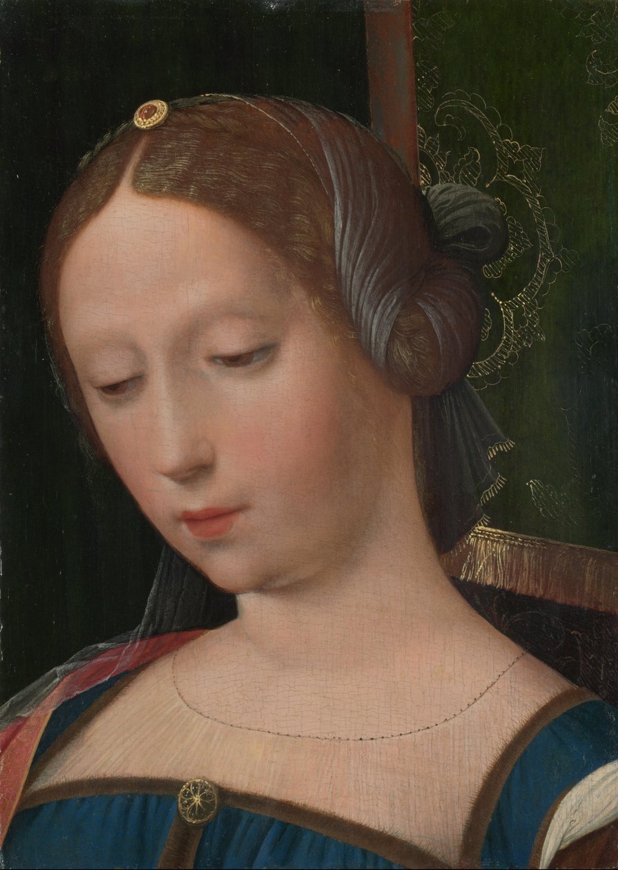 Ženská hlava od Master of the Female Half Lengths