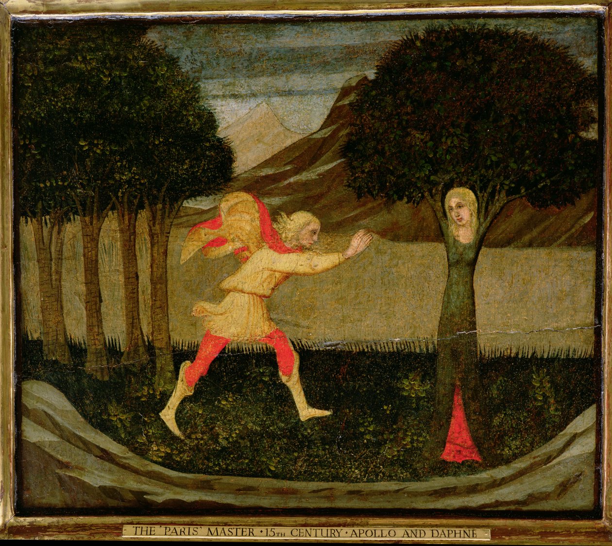 Proměna Dafné (tempera na desce) (viz také 90395) od Master of the Judgement of Paris