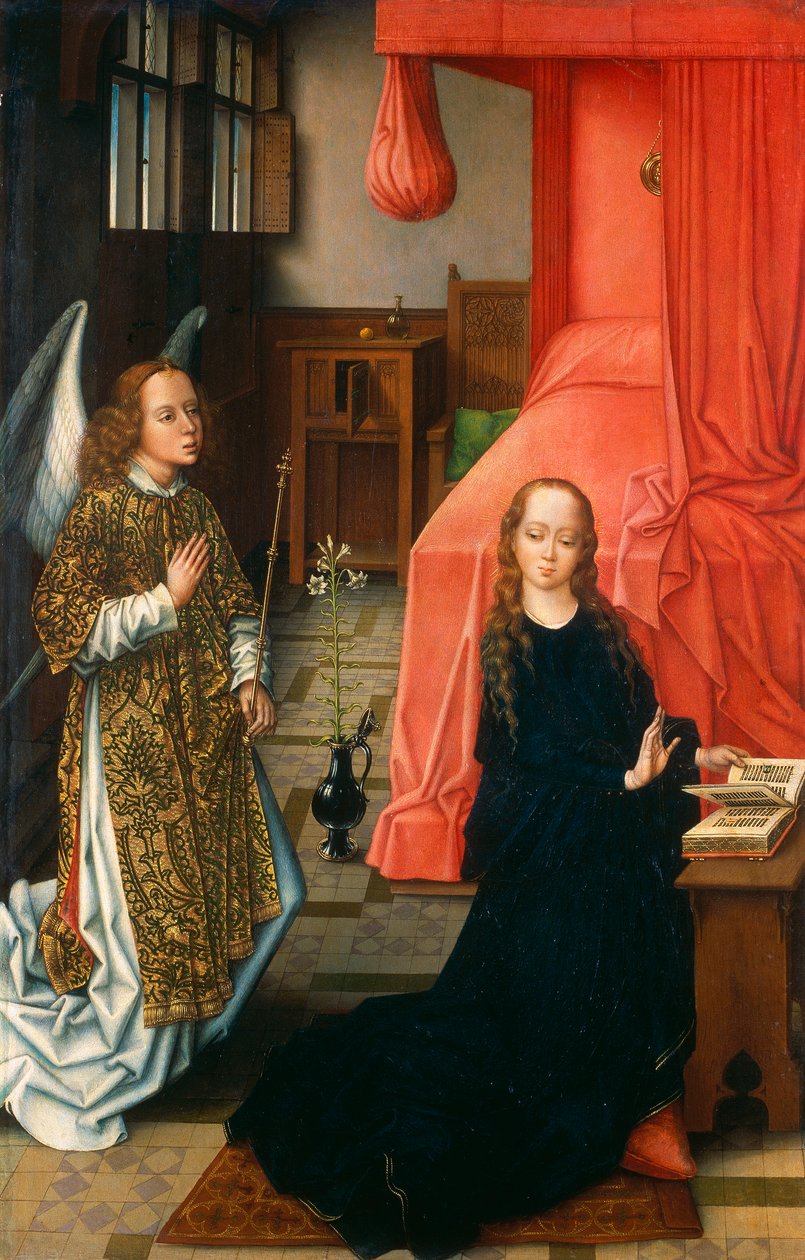 Zvěstování, dílo Maestra della Leggenda di Santa Caterina od Master of the Legend of St. Catherine