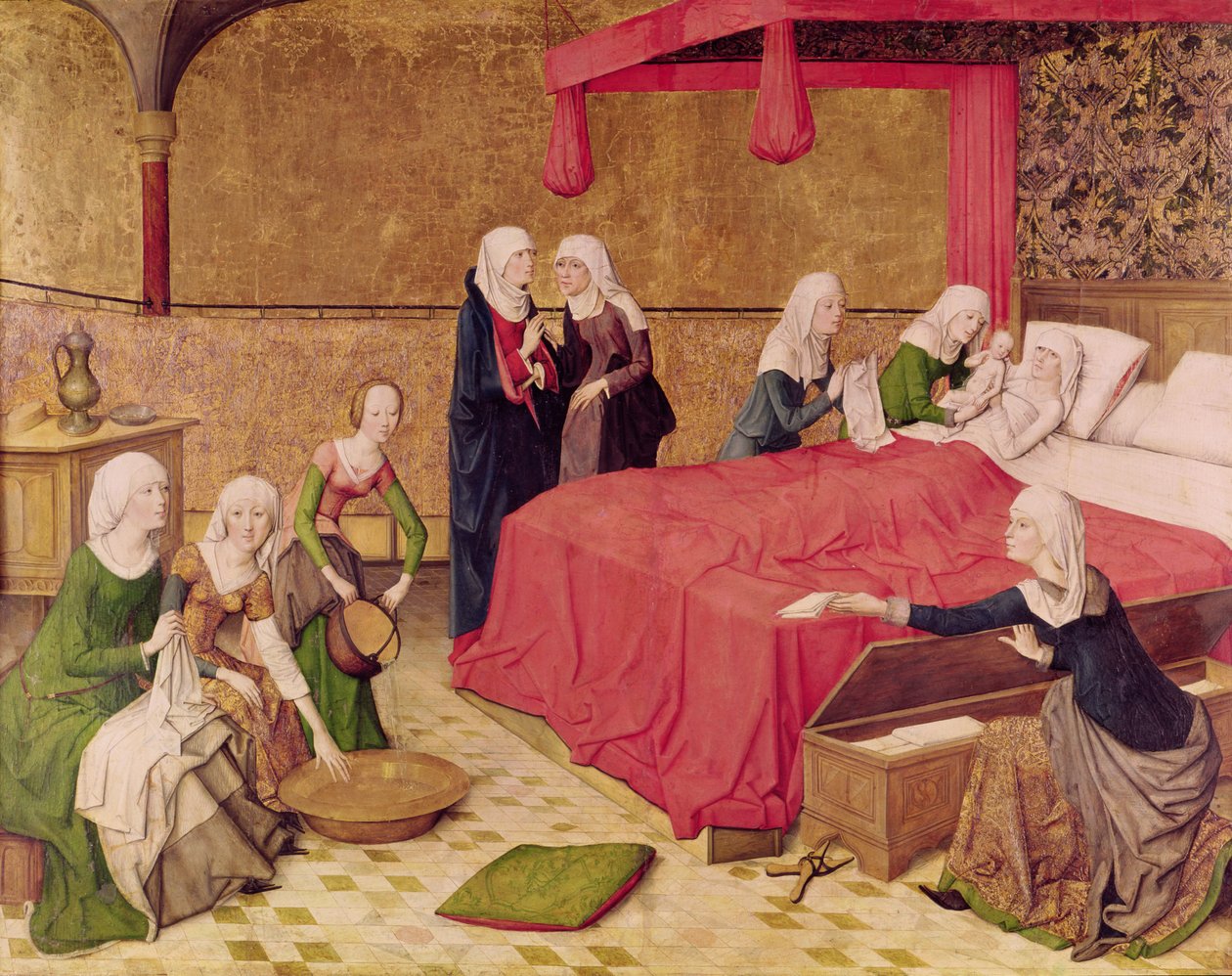 Narození Panny od Master of the Life of Virgin Mary