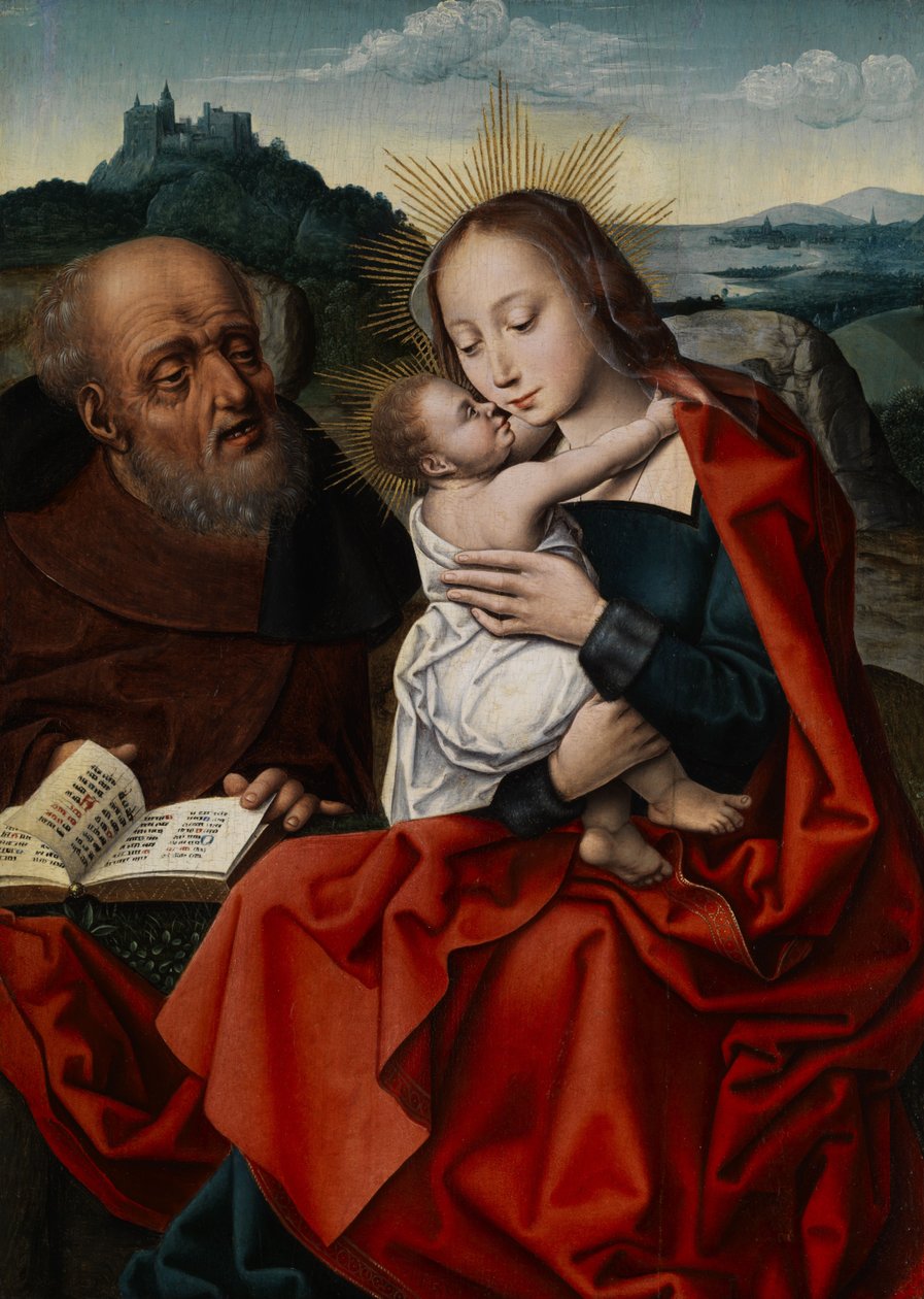 Svatá rodina v krajině od Master of the Mansi Magdalen