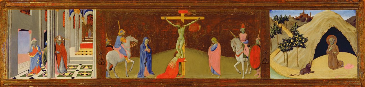 Triptych Ukřižování, 1436 (tempera na desce) od Master of the Osservanza