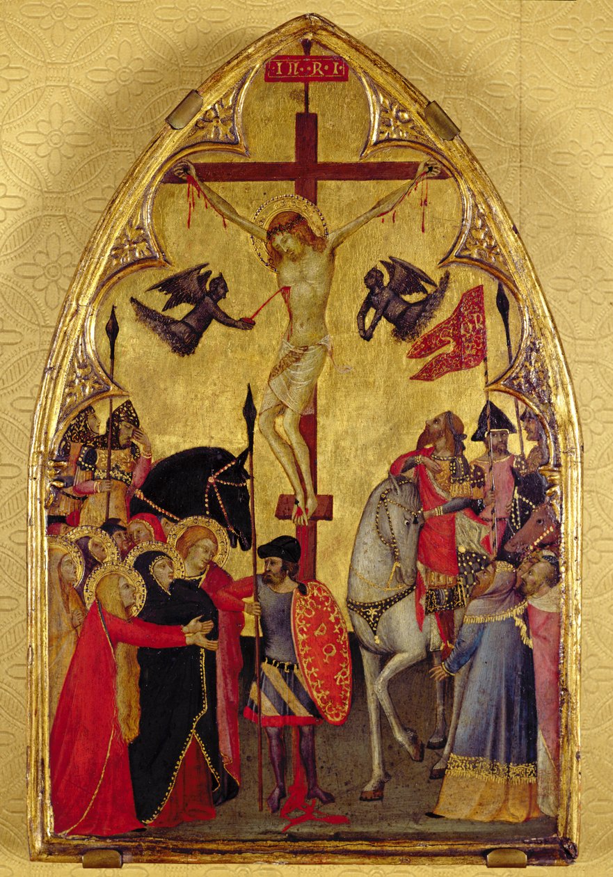 Ukřižování (zlato a tempera na panelu) od Master of the Pieta