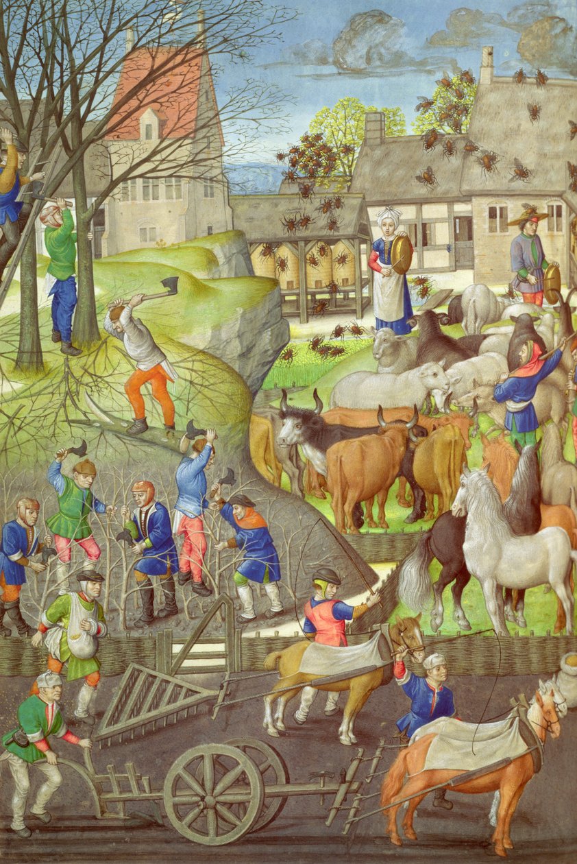 Ms 311,fol.41v Ilustrace k Georgiům od Virgilia, kolem roku 1500 od Master of the Prayer Books