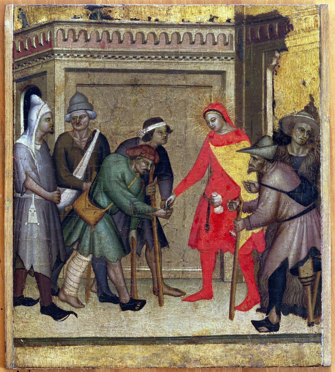 Charita sv. Antonína opata (tempera na panelu) od Master of the Rinuccini Chapel