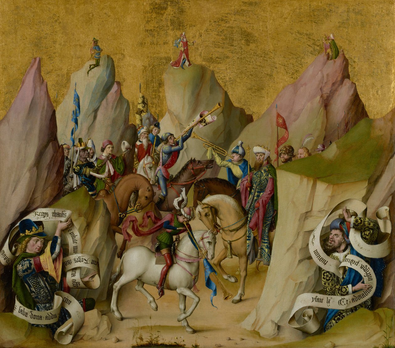Setkání tří králů s Davidem a Izaiášem od Master of the St. Bartholomew Altarpiece