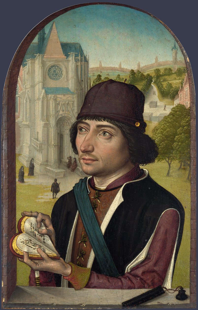 Portrét mladého muže, c.1480 od Master of the View of St. Gudule