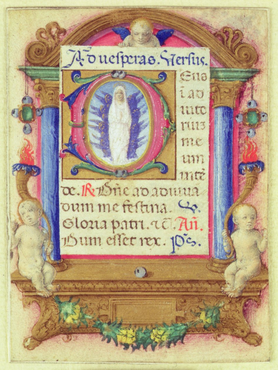 Panna ve slávě, kolem roku 1480 od Master of the della Rovere Missals Master of the della Rovere Missals