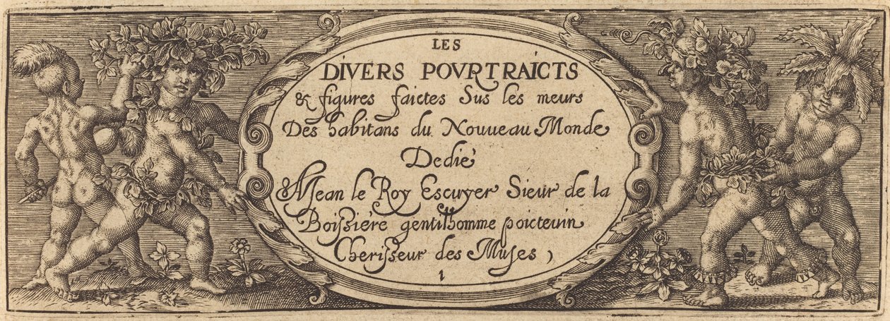 Les divers pourtraicts et figure I (titulní strana) od Master AD