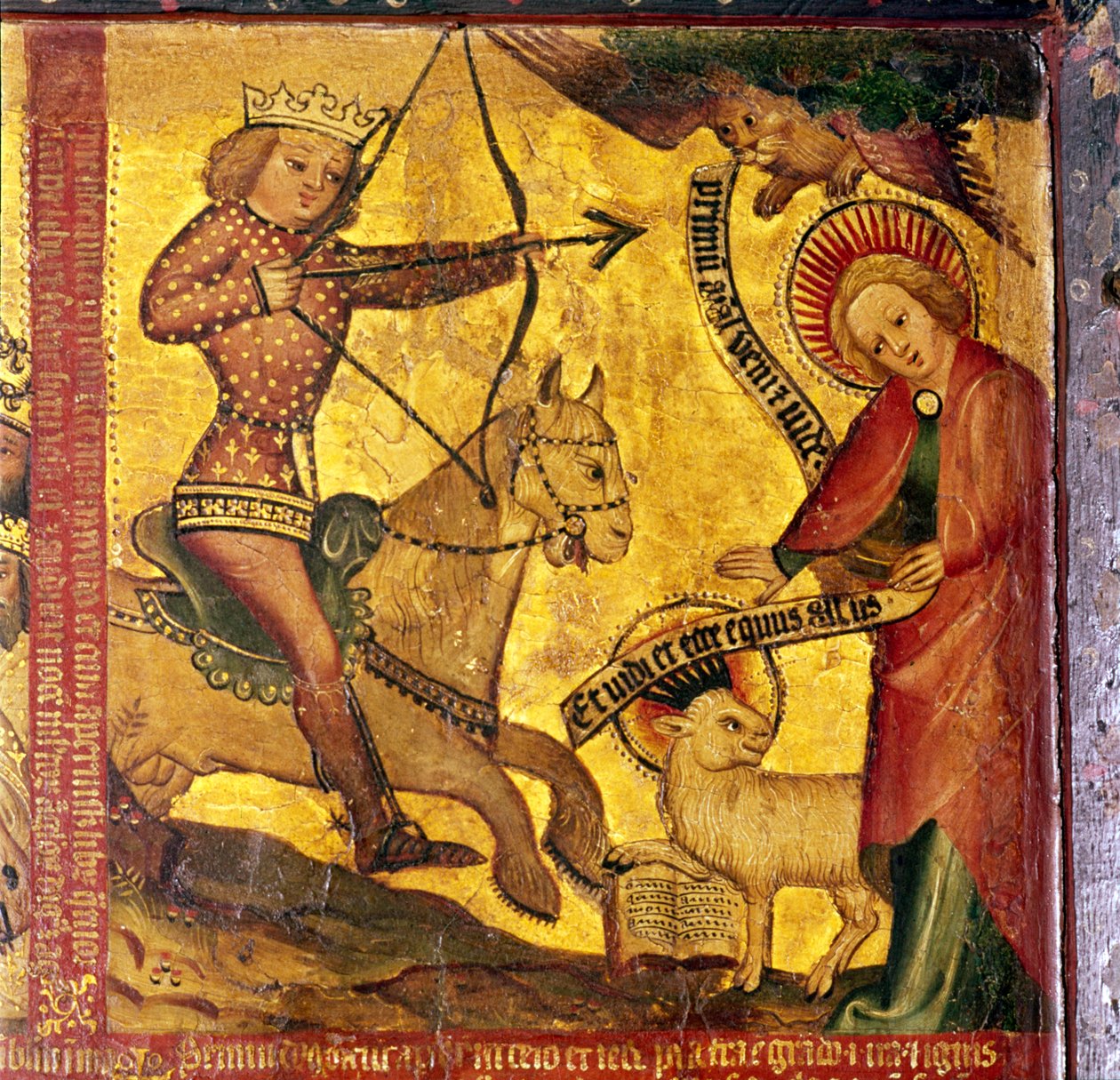 První jezdec, identifikovaný s římským císařem Gaiem AD37-41, 14.-15. od Master Bertram of Hamburg