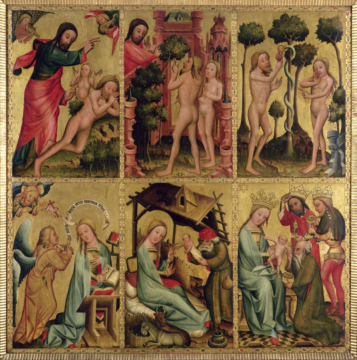 Vnitřní pravé křídlo hlavního oltáře sv. Petra v Hamburku, Grabowerův oltář, 1383 (tempera na panelu) od Master Bertram of Minden