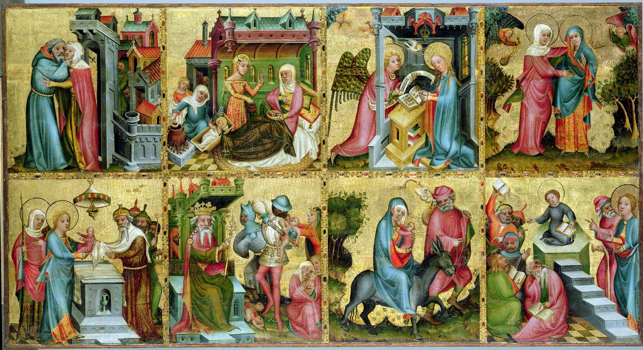 Buxtehude Altar, centrální panel, 1400-10 (tempera na panelu) od Master Bertram of Minden