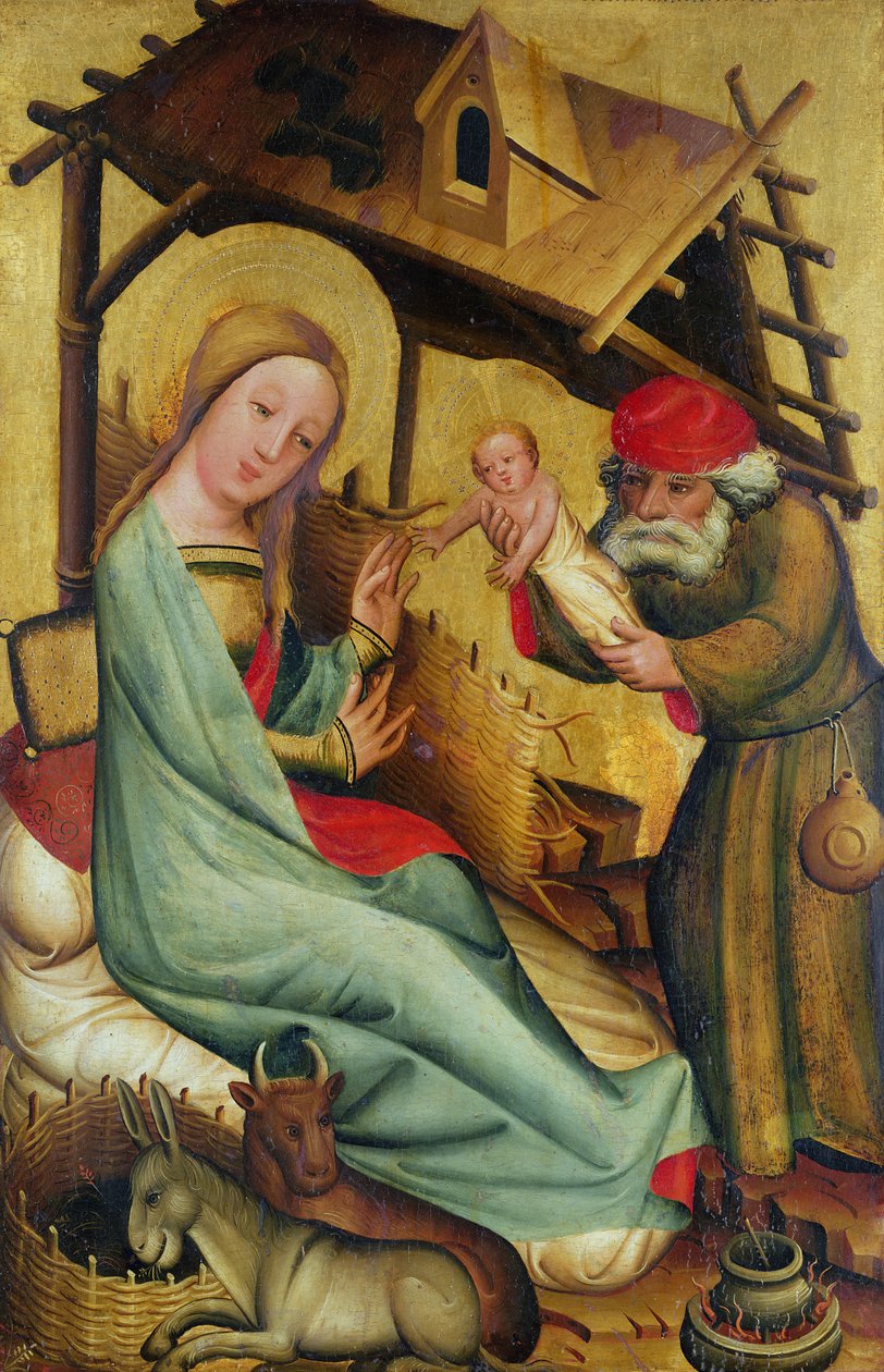 Narození Páně z hlavního oltáře sv. Petra v Hamburku, Grabowerův oltář, 1383 (tempera na panelu) od Master Bertram of Minden