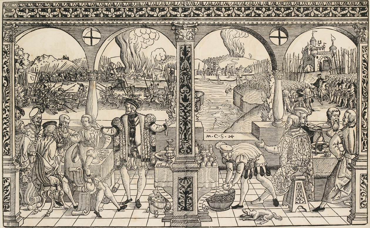 Historie kurfiřta Friedricha I. Palatina, c16. století od Master CS