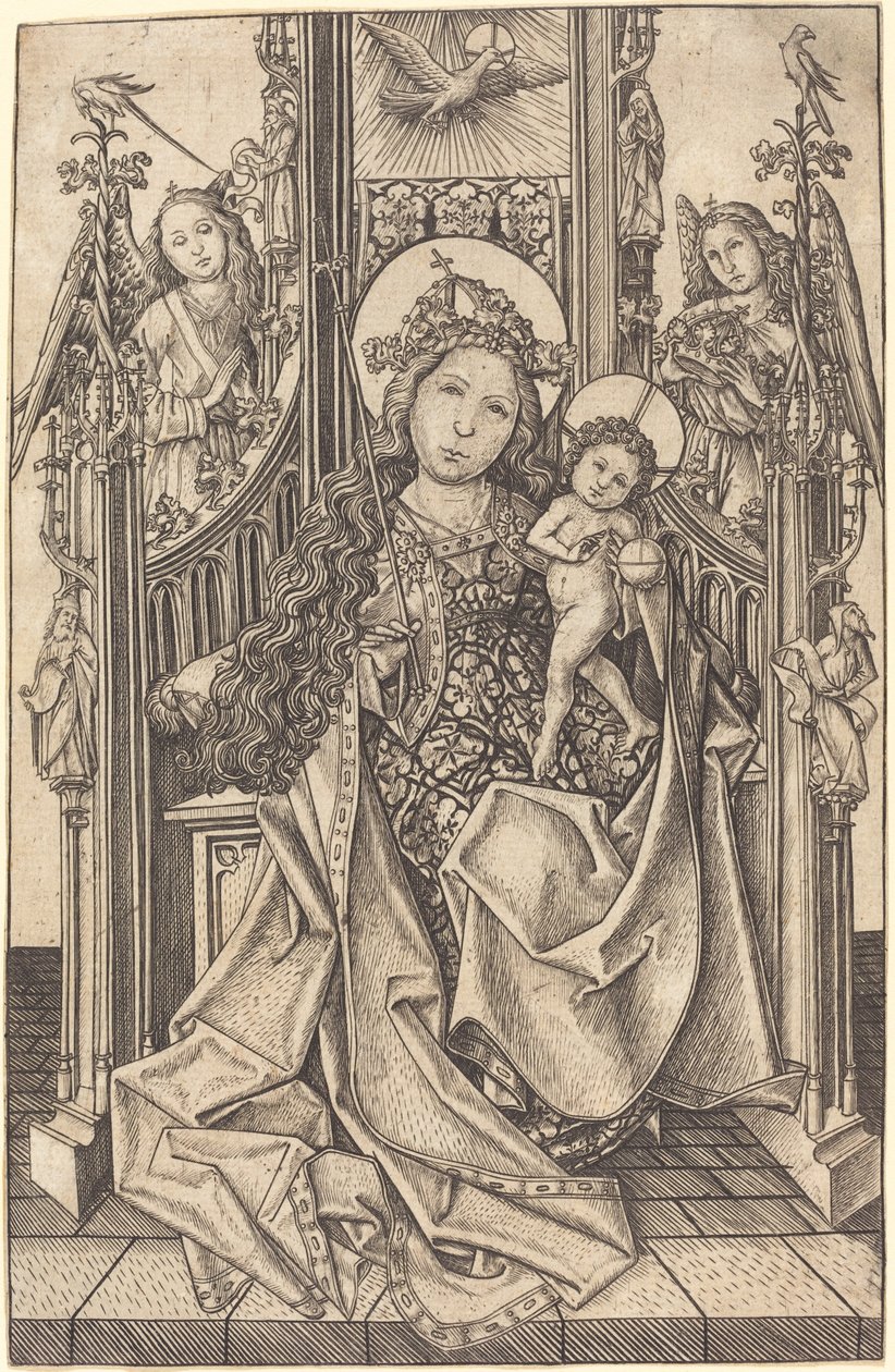Madonna a dítě na trůn od Master E.S.