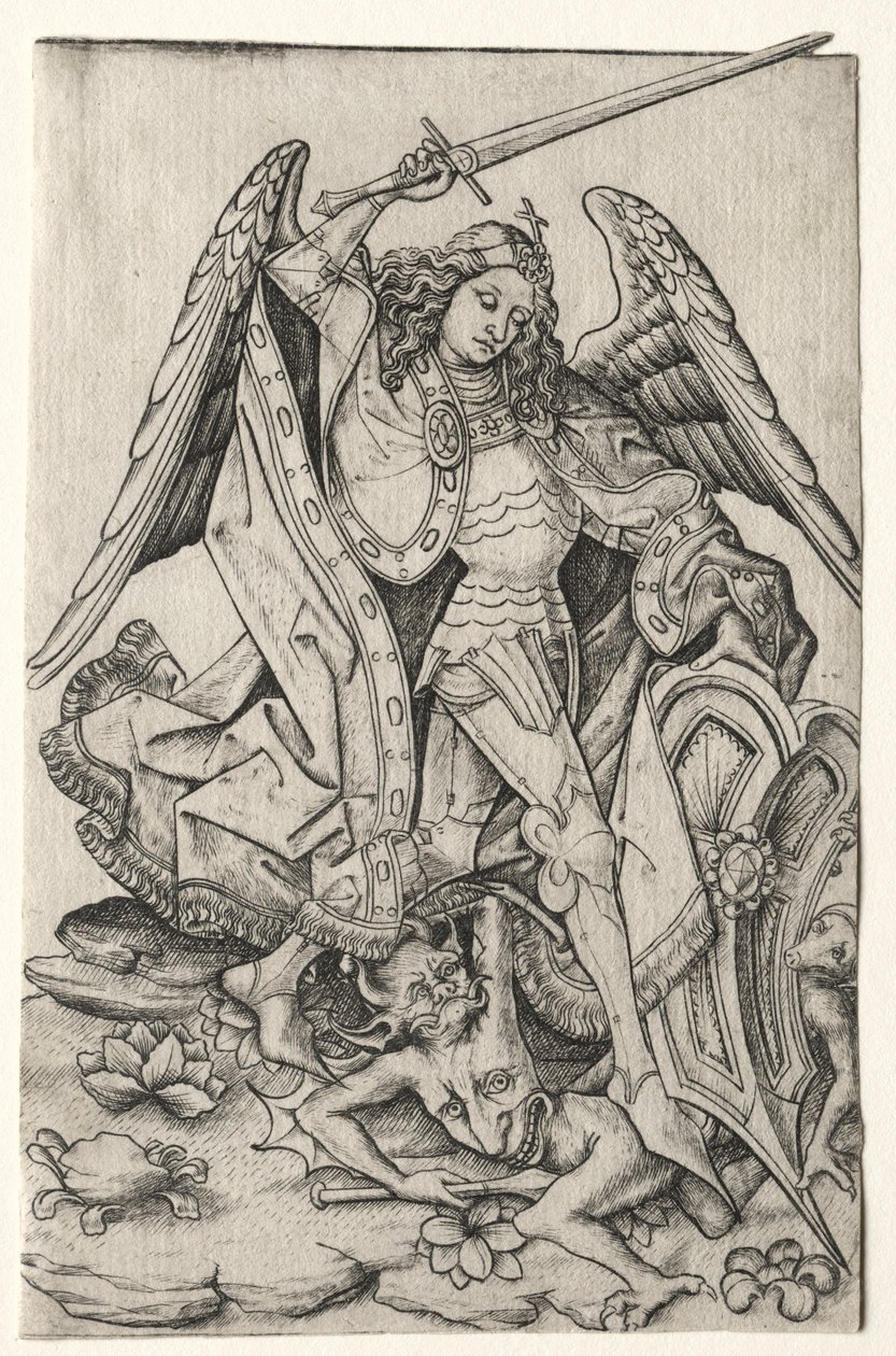 Saint Michael, třetí čtvrtina 15. století. od Master E. S.