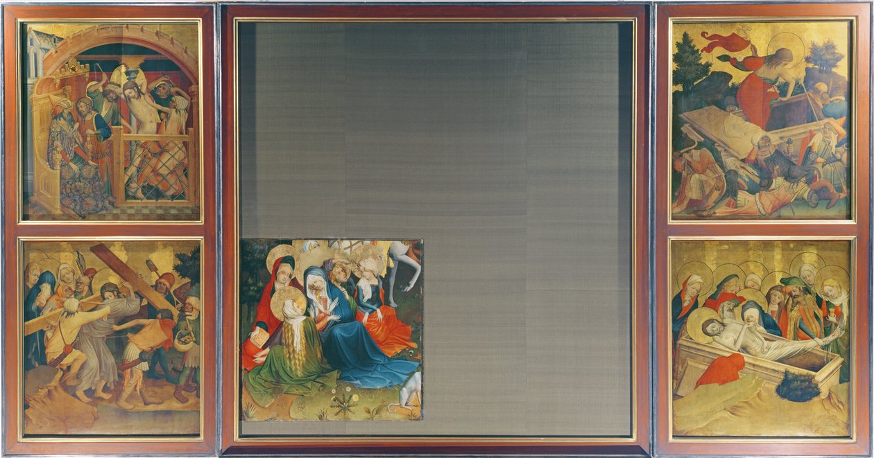 Oltář svatého Tomáše z kostela sv. Jana v Hamburku, zahájený v roce 1424 (tempera a olej na desce) od Master Francke