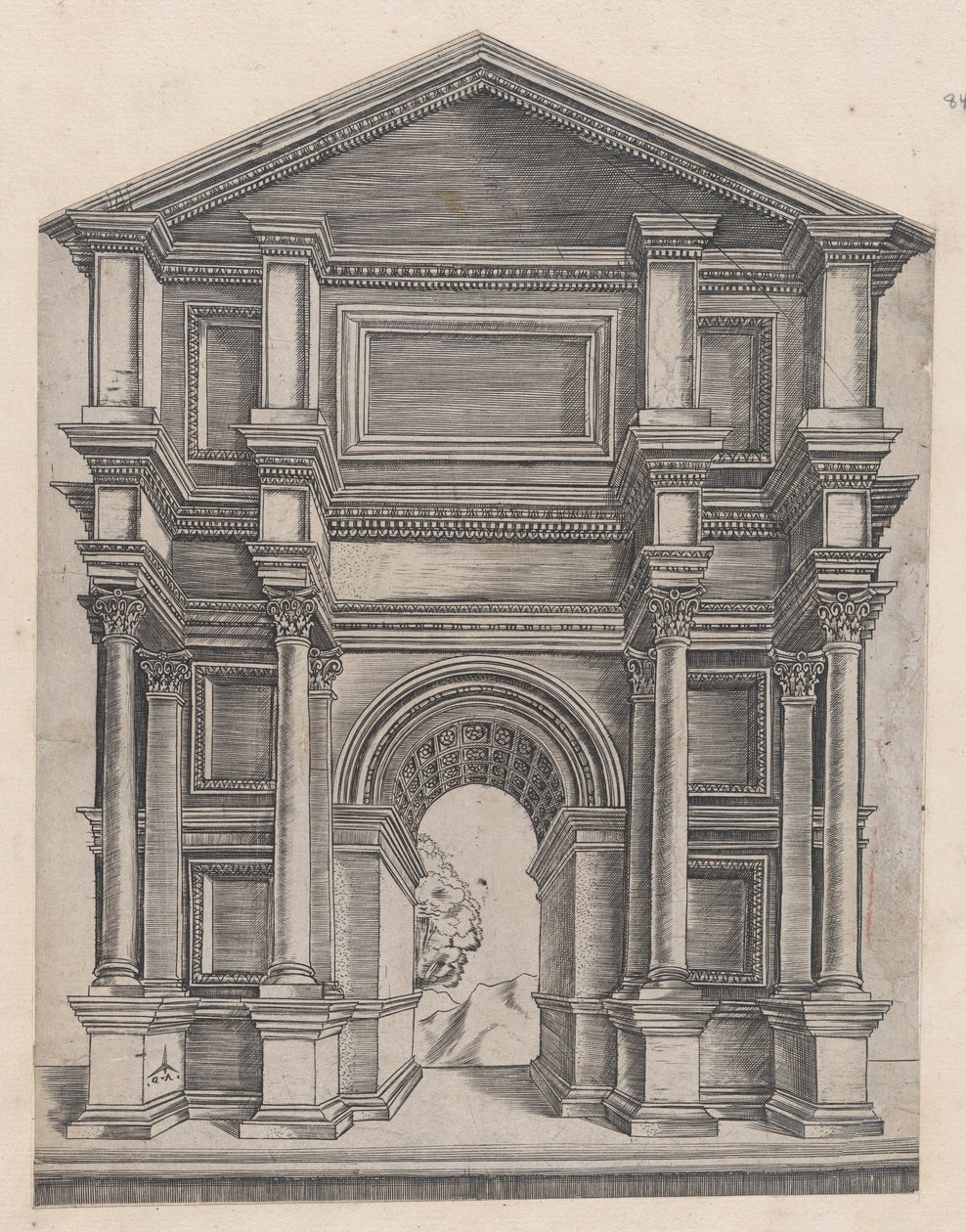 Arch od mistra GA s Caltropem, 16. stol., 16. stol. od Master GA