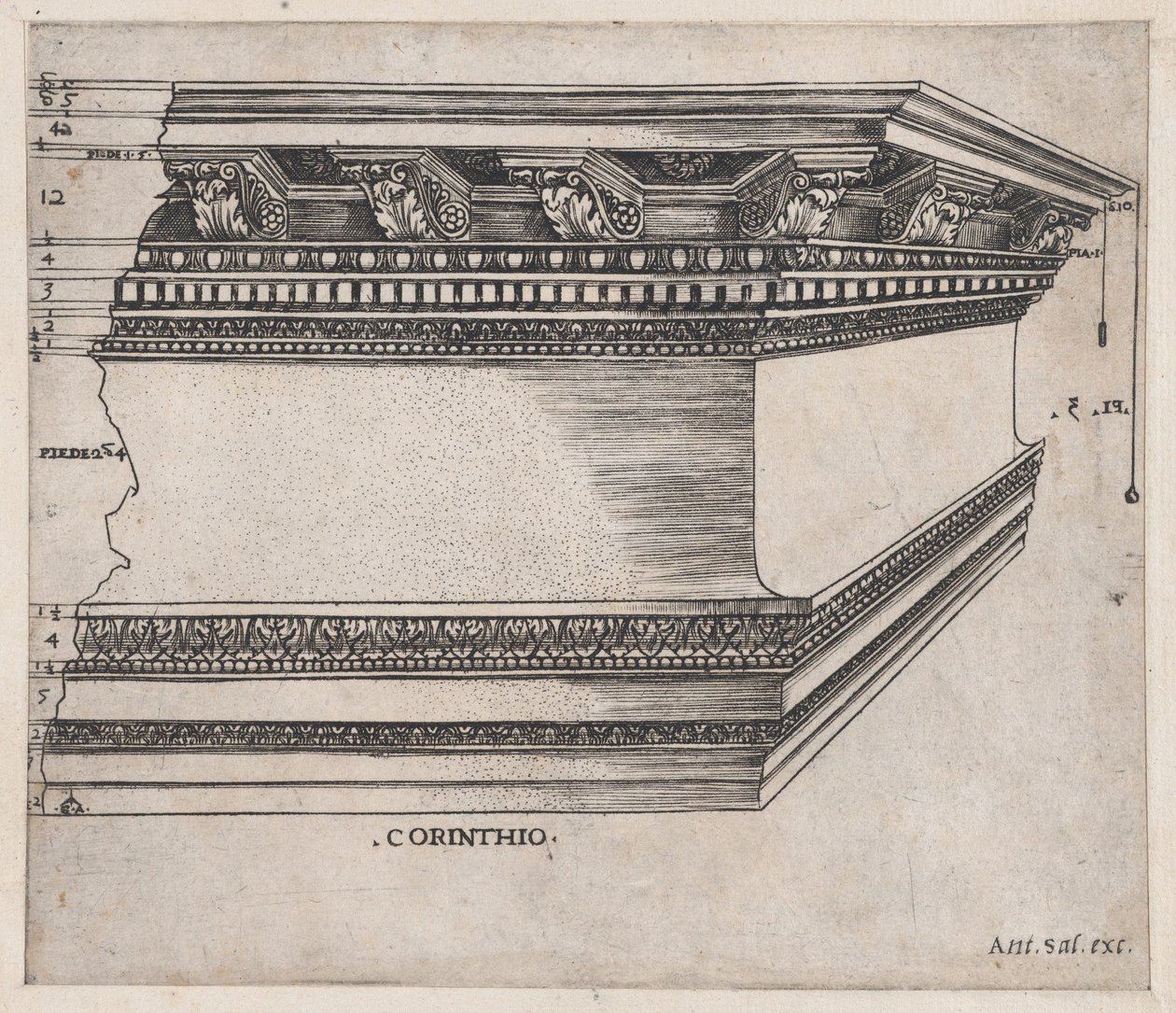 Zrcadlo římské velkoleposti: korintské kladí, ca. 1535, ca. 1535 od Master GA