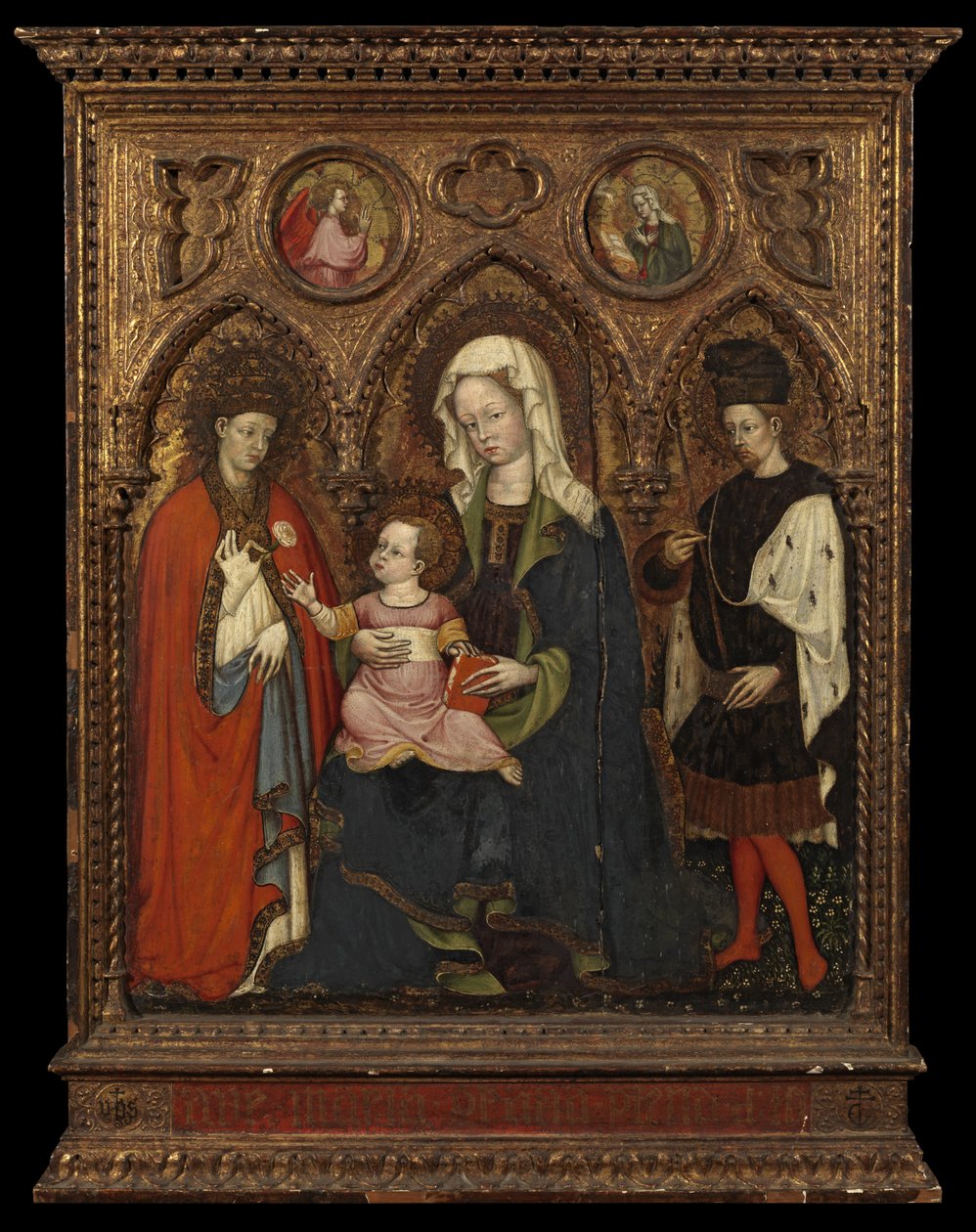 Panna a dítě se dvěma svatými, kolem 1420 od Master GZ