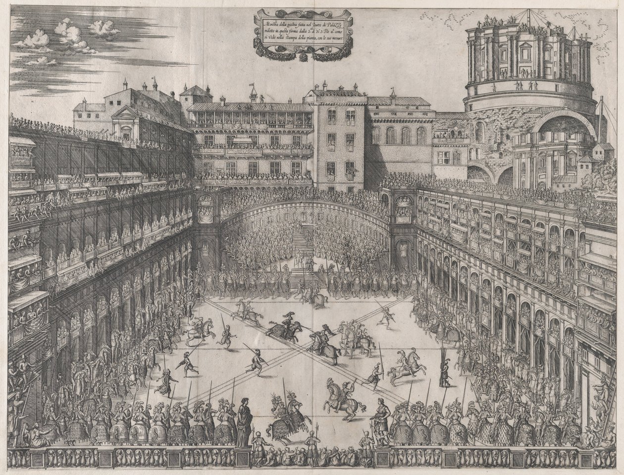 Zrcadlo římské velkoleposti: Vatikánský turnaj, 1565, 1565. od Master HCB