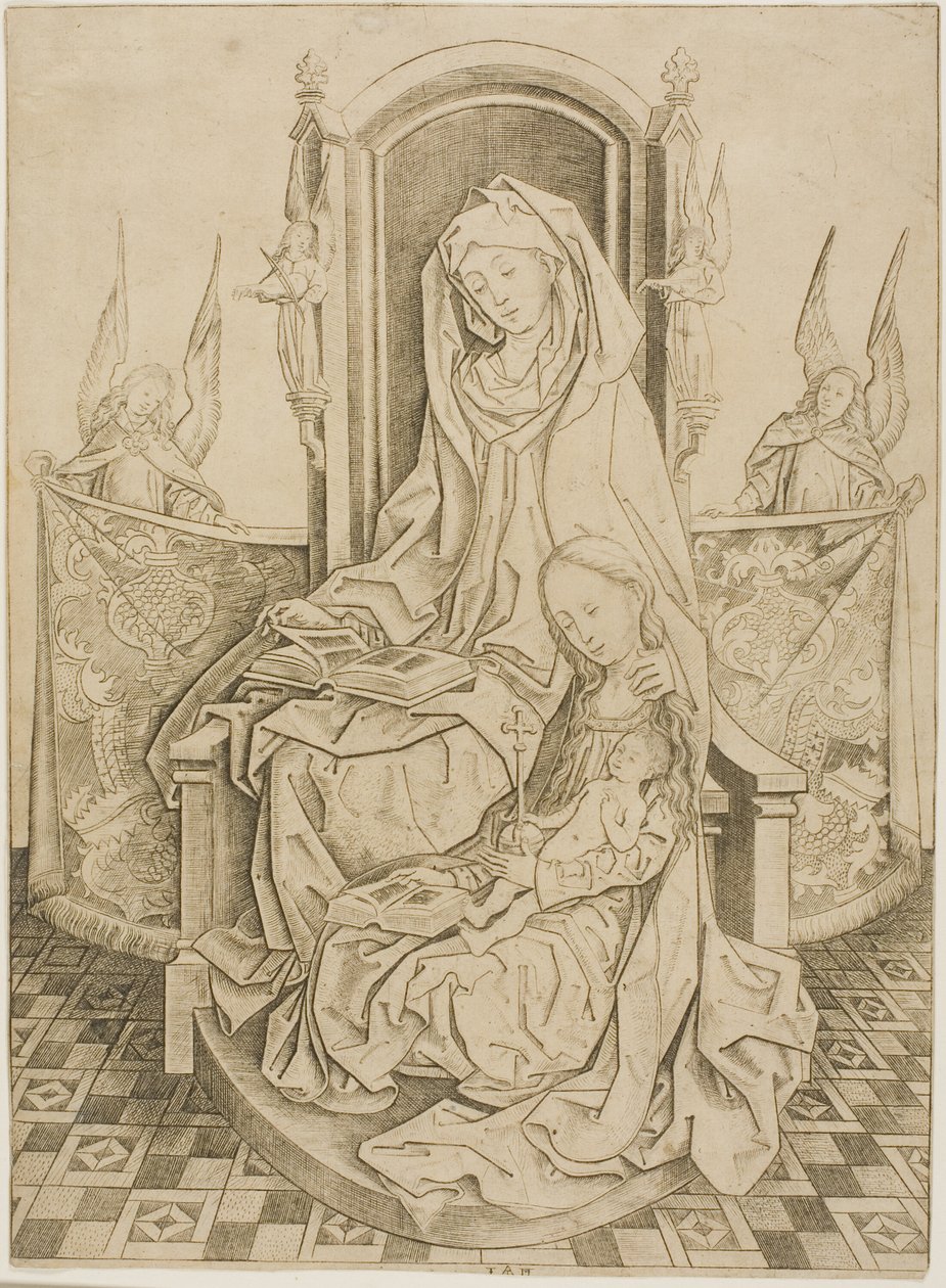 Svatá Anna, Panna a dítě od Master I.A.M. of Zwolle