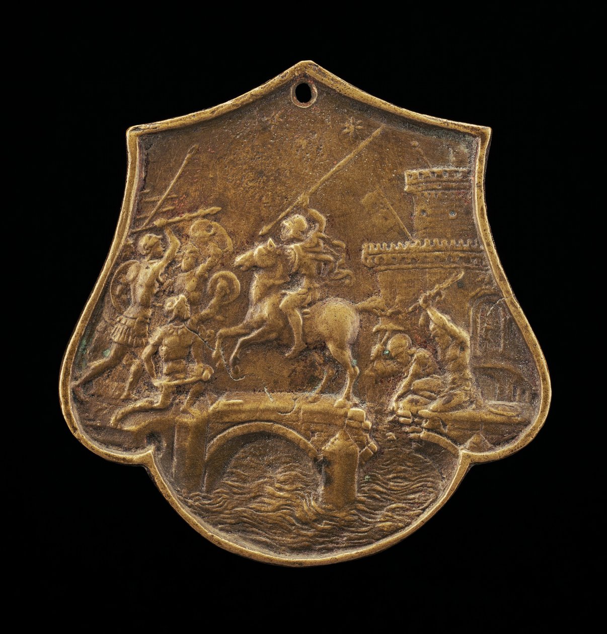 Horatius Cocles bránící most, druhá polovina 15. století. od Master IO.FF.
