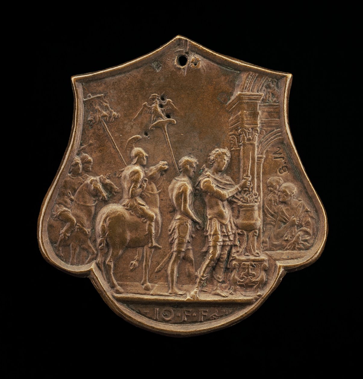 Mucius Scaevola, druhá polovina 15. století. od Master IO.FF.
