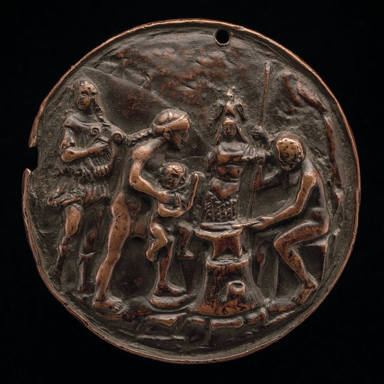 Apollo, Venuše, Mars a Vulkán, cca 1500. od Master M.C.