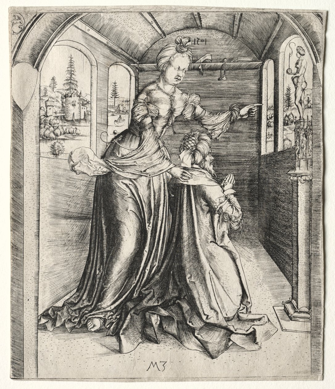 Šalamoun uctívající idoly, 1501. od Master MZ