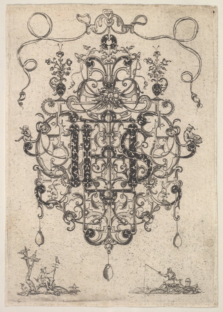 Design pro přívěsek s monogramem IHS, 1609. od Master PRK
